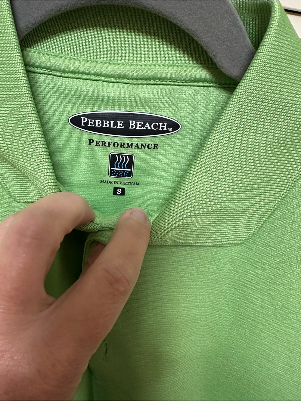 Pebble Beach Men's Performance Polo in Light Green